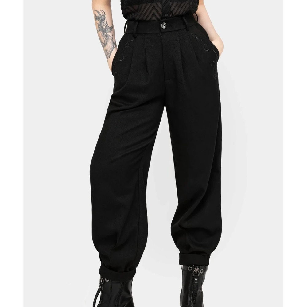 NWT Disturbia Dianne Embroidered Balloon Trousers Size 2 Fairy Goth Victorian